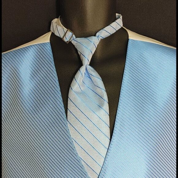 MEN'S LARR BRIO 3 PIECE FORMAL VEST & TIE SET XLT - Picture 2 of 9